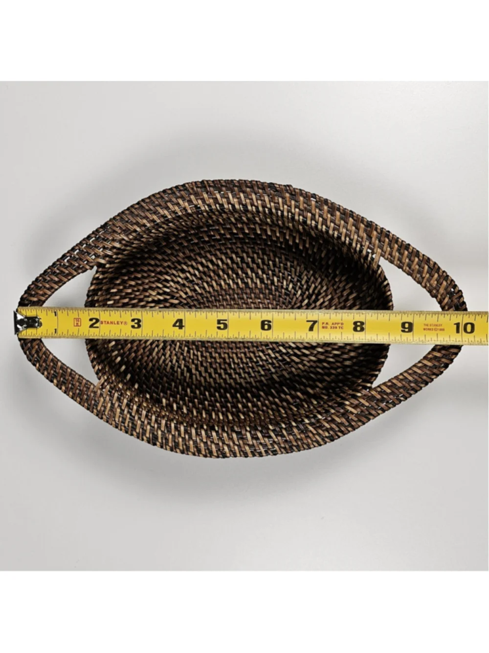 3 Tier Handwoven Rattan Basket Display Stand Tower Tabletop Kitchen Tray 11”
